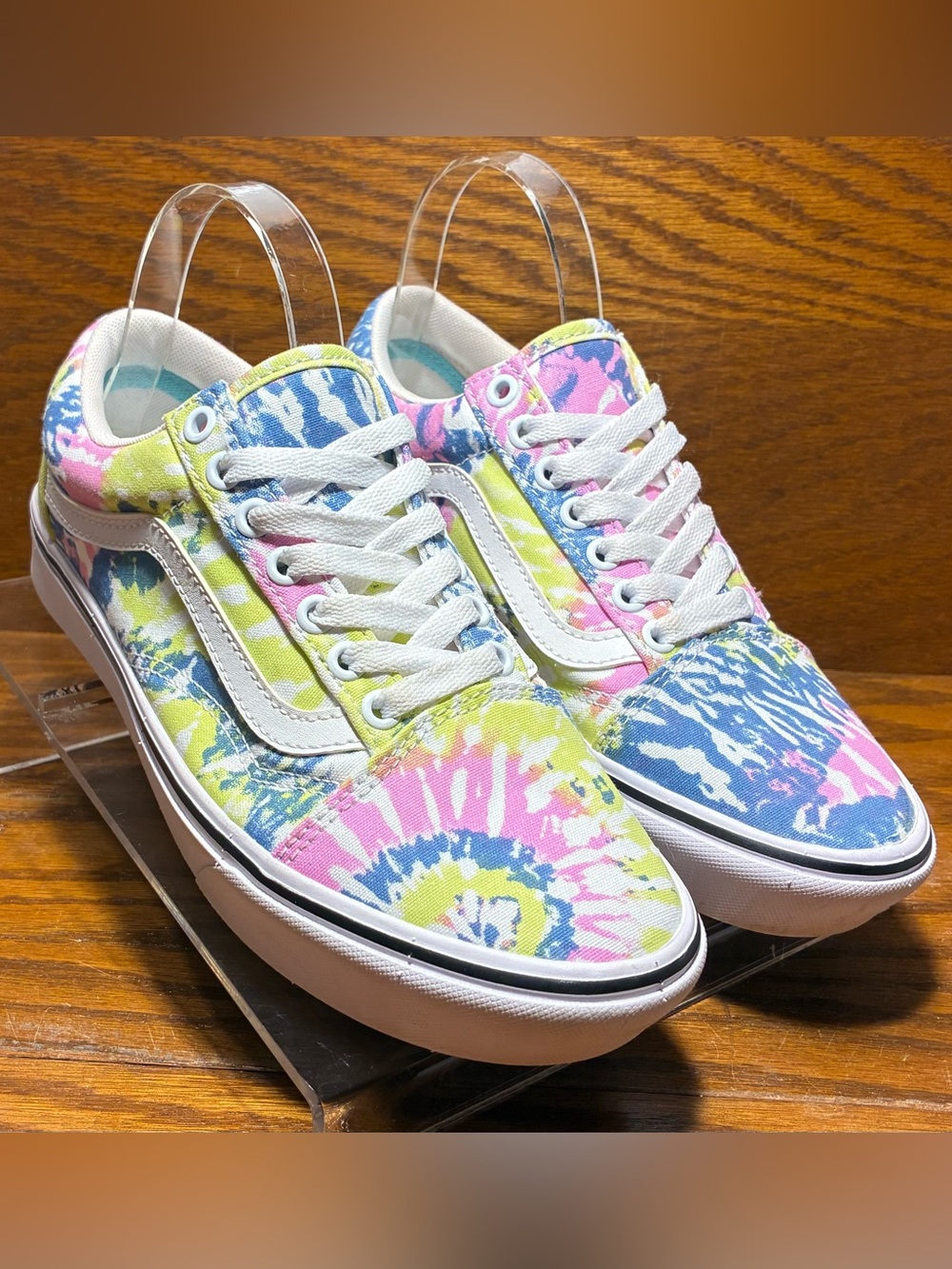 Vans Pastel Tie Dye ComfyCush Old Skool Sneakers Size W 8 / M 6.5 - Picture 1 of 16